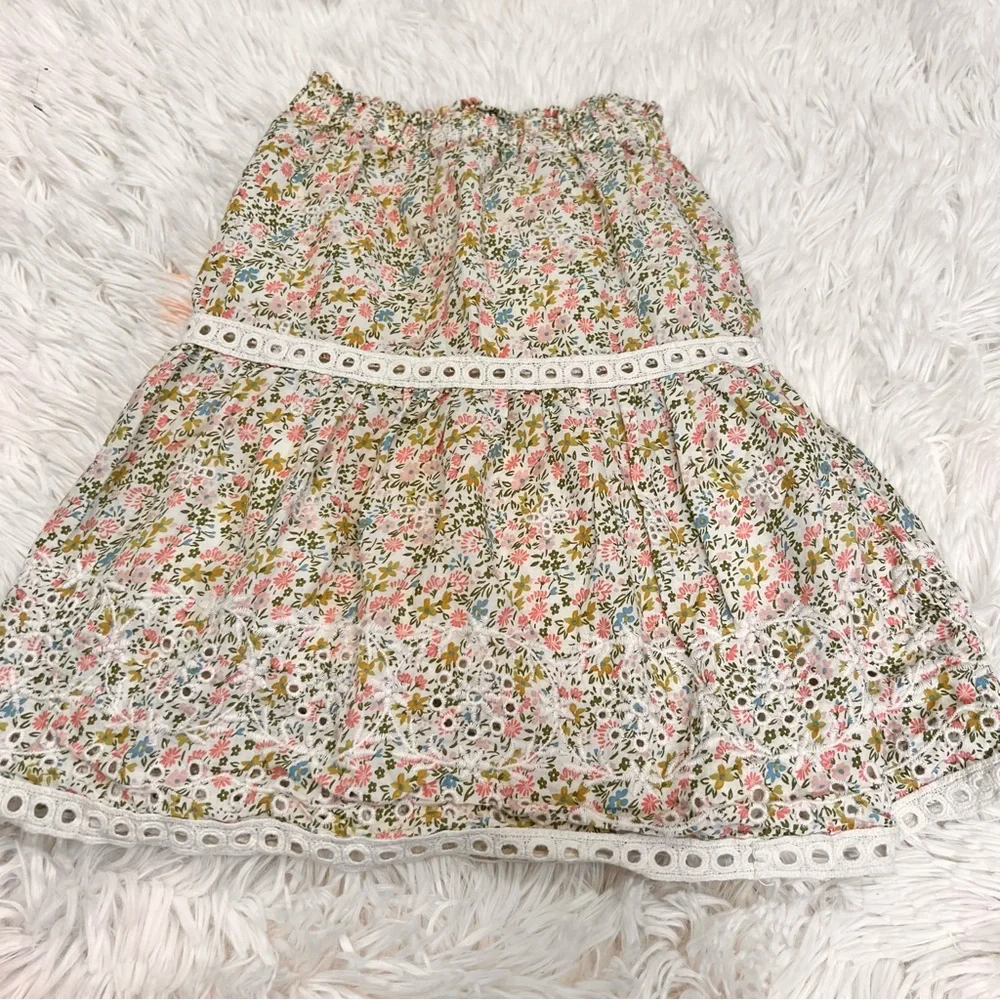 Jennifer &‎ Grace women floral teacup white mini skirt size XL